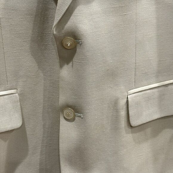 English Sports Shop Bermuda Linen Sports Coat 2 Button Blazer Mens Sz 39R - Picture 3 of 7